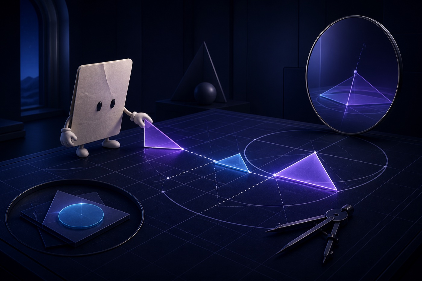 Draft follows a geometric reasoning path toward a verified result